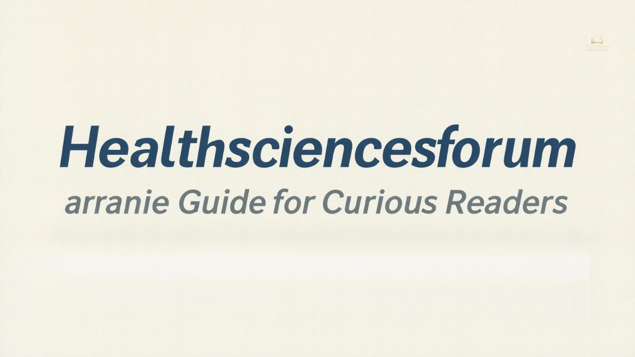 Healthsciencesforum arranie Guide for Curious Readers
