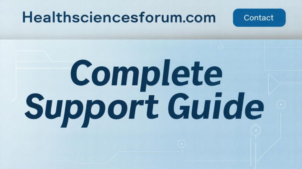 Healthsciencesforum.com contact: Complete Support Guide