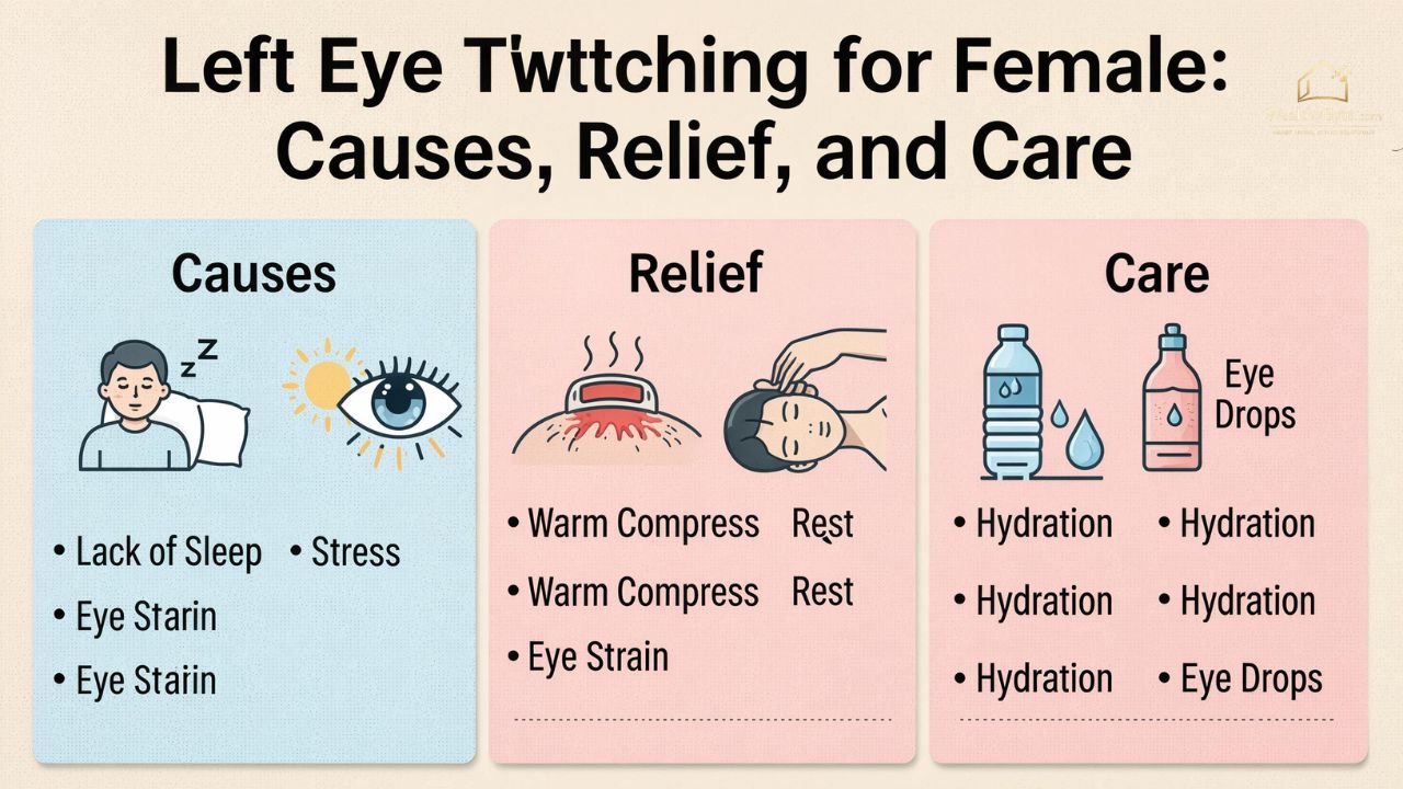 Left Eye Twitching for Female: Causes, Relief, and Care