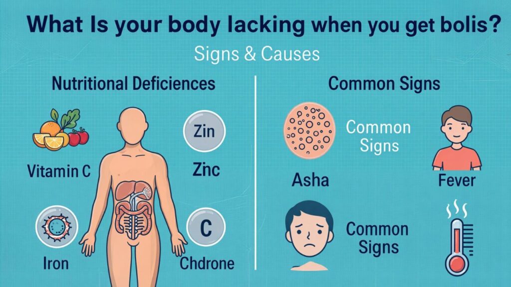 What is your body lacking when you get boils? Signs & Causes